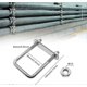 thumbnail image 3 of 8pcs Square U-Bolts with Plate & Nut for Trailer Roof Mounting, 20x60x120mm M10 Threaded Silver Hardware Set, 3 of 5