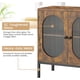 thumbnail image 2 of Historyli Gabinete de almacenamiento de ratán de 31,5 pulgadas,aparador con dos estantes,aparador de cocina con acento,mesa consola estilo bohemio para sala de estar,comedor y entrada,color retro, 2 of 7