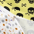 thumbnail image 4 of Homewish Gothic Halloween Skull Twin Duvet Cover,Yellow Black Twin Bedding,Halloween Reversible,2 Pieces,1 Duvet Cover and 1 Pillowcase, 4 of 6