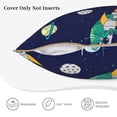 thumbnail image 5 of Kll Astronaut Dinosaur And Space Decorative Throw Pillow Covers Velvet Soft For Couch Sofa Bedroom Living Room Outdoor -16"X16", 5 of 8