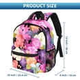 thumbnail image 2 of Fragmented Flowers Adjustable Shoulder Strap Beach Backpack with Large Capacity, Printed Design, Lightweight, 2 of 6