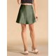 thumbnail image 5 of Minifalda Elegante de Cintura Alta con Volantes para Mujer, de Satén Sedoso, con de , Corte A. Verde XL, 5 of 7