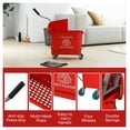 thumbnail image 2 of Mop Bucket with Wringer on Wheels for Floor Cleaning, 21 Quart, Separate Dirty and Clean Water, Red, 2 of 9