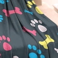 thumbnail image 3 of Cool Pet Background Dog Paw Blanket,Comfortable Soft Flannel Throw Blanket,All Season,Warm Lightweight Blankets for Sofa Bed Couch Living Room Chair,30"x40"(80x100cm), 3 of 4