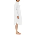 thumbnail image 4 of Unique Bargains Men's Banded Collar Nightshirt Sleep Shirt Nightgown M White, 4 of 6