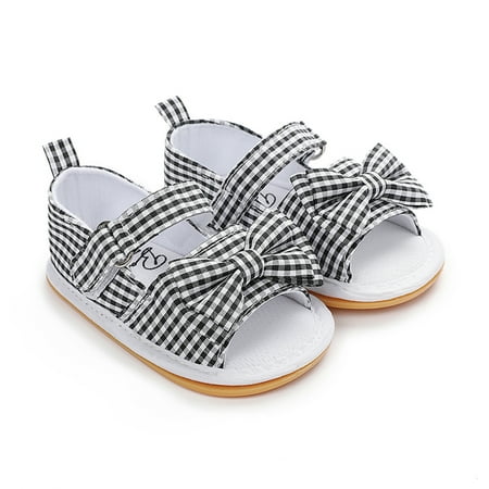 

Toddler Sandals Baby Shoes Children Baby Plaid Bow Beach Shoes Sandals For Boys