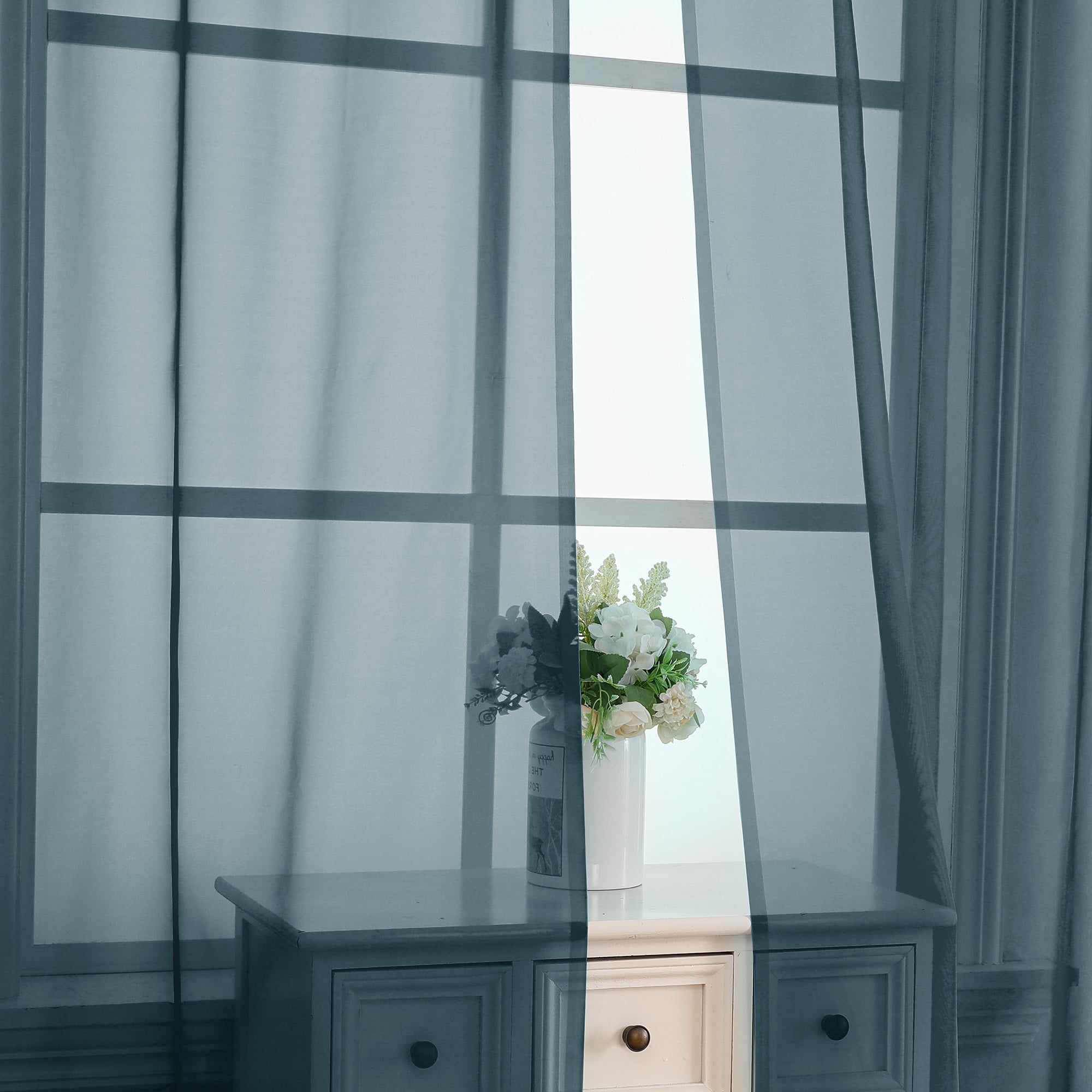OVZME Sheer Curtains Extra Long 96 inch 2 Pcs, Casual Style Airy & Breathable with Amount Light Shee(图2) OVZME Sheer Curtains Extra Long 96 inch 2 Pcs, Casual Style Airy & Breathable with Amount Light Shee(图2)