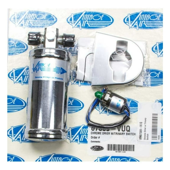 Vintage Air Chrome Drier w/Trinary Switch