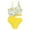 Lemon, variant on BULLPIANO Girls Swimsuit One Piece Adjustable Strap Bathing Suit Kids One Shoulder Ruffle Swimwear for 5-14 Years Old