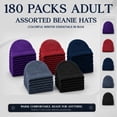 thumbnail image 3 of Yacht & Smith Wholesale Beanie and Winter Bulk Kids Adults Bulk Sets, Homeless Donation Shelters (180 Packs Adult Assorted Solid Beanies), 3 of 8
