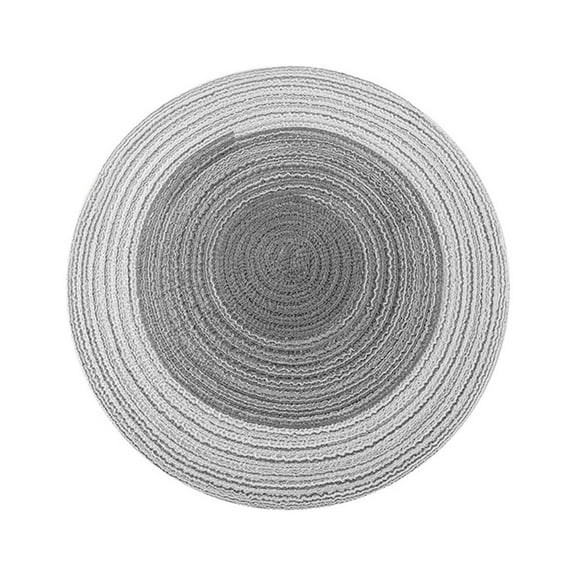 O Gray 30cm Round Insulation Table Place Mat, Set of 8