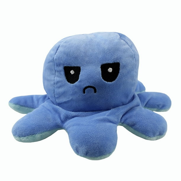 Pulpo de Peluche Reversible Idea Nuova Azul claro/Azul