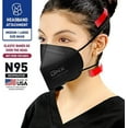 thumbnail image 2 of BNX N95 Black Respirator Face Mask, 50-Pack, Model H95B, 2 of 7