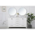 thumbnail image 6 of 60 inch Double Bathroom Vanity in White, 6 of 8