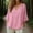Pink, variant on Jerdar Womens Oversized Summer Sweater Half Sleeve Batwing V Neck Dolman Sleeve Trendy Casual Knit Tops L
