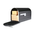 thumbnail image 2 of Architectural Mailboxes 7900-7B-SR-10 Boulder Post Mount Mailbox with Premium Silver Handle & Flag - Black - Large, 2 of 6