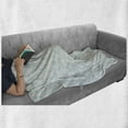 thumbnail image 5 of Botanical Soft Flannel Fleece Blanket, Detailed Intricate Floral Ornaments Romantic Pure Tones Illustration, Cozy Plush for Indoor and Outdoor Use, 50" x 60", Pale Blue and Off White, by Ambesonne, 5 of 5