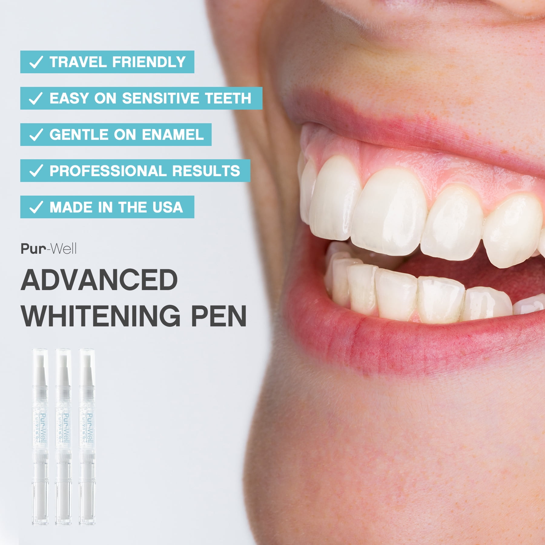schuintrekken Versterken Tablet Pur-Well Living Pur-White Advanced On-the-Go Teeth Whitening Pen (1 Pen) -  Walmart.com