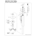 thumbnail image 6 of Kingston Brass KS4136QLL Executive Freestanding Tub Faucet with Hand Shower, Polished Nickel, 6 of 8