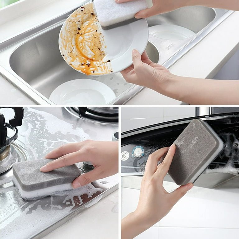 Miracle Microfiber Kitchen Sponge by Scrub-It - Non-Scratch Heavy Duty  Dishwashing Cleaning sponges- Machine Washable- (Orange)