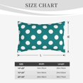 thumbnail image 4 of Zufioo Teal And White Polka Dot Print Double-sided Plush Pillow Cover,Decorative Pillow Protector without Pillow Core, Suitable for Sofa, Bedroom, Car-20"x30", 4 of 6