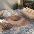 thumbnail image 3 of Unique Loom Outdoor Modern Collection Area Rug - Tambor (13' Square Brown/Ivory), 3 of 10