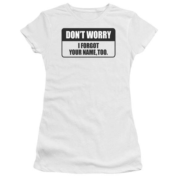 - Forgot Your Name - Juniors Teen Girls Cap Sleeve Shirt - XX-Large