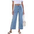 thumbnail image 7 of Straight Leg Jeans For Women Solid Color Button Front Denim Loose Fit With Pockets In An Ankle Length For A Relaxed Everyday Look Womens Jeans, 7 of 7