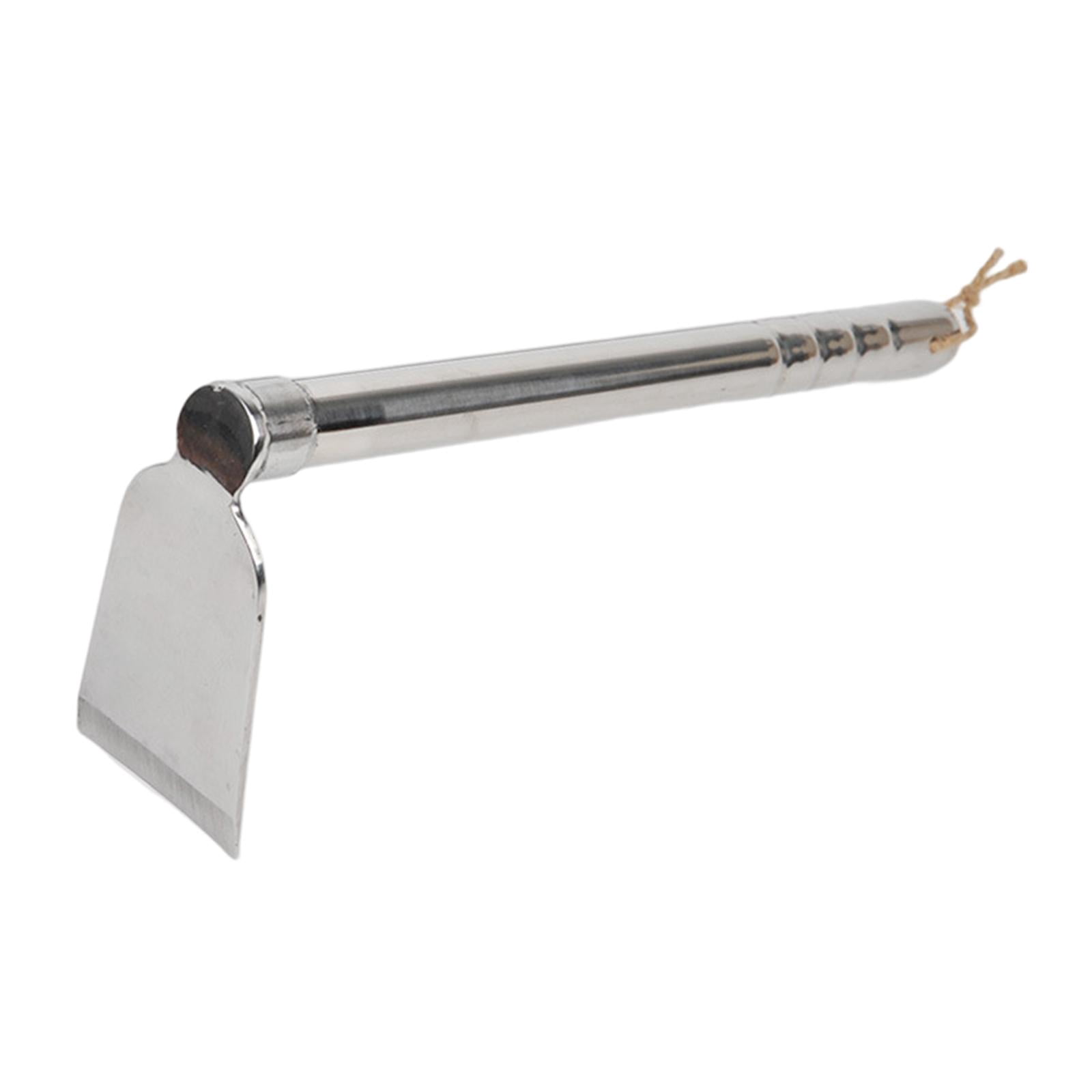 Stainless Steel Gardening Hoe, Planting Vegetable Garden Tools, Ergonomic Handle, Portable Weeding Removal Tool for Backyard, Lawn, Yard Straight