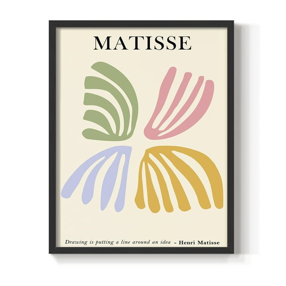 Matisse CDLXXXVIII in Black Solid Wood Framed Print No Nail Hanging