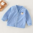 thumbnail image 2 of FAIWAD Toddler Boys Girls Cardigan Sweater Newborn Infant Embroidered Button Up Knitted Outerwear for Fall Winter, 2 of 3