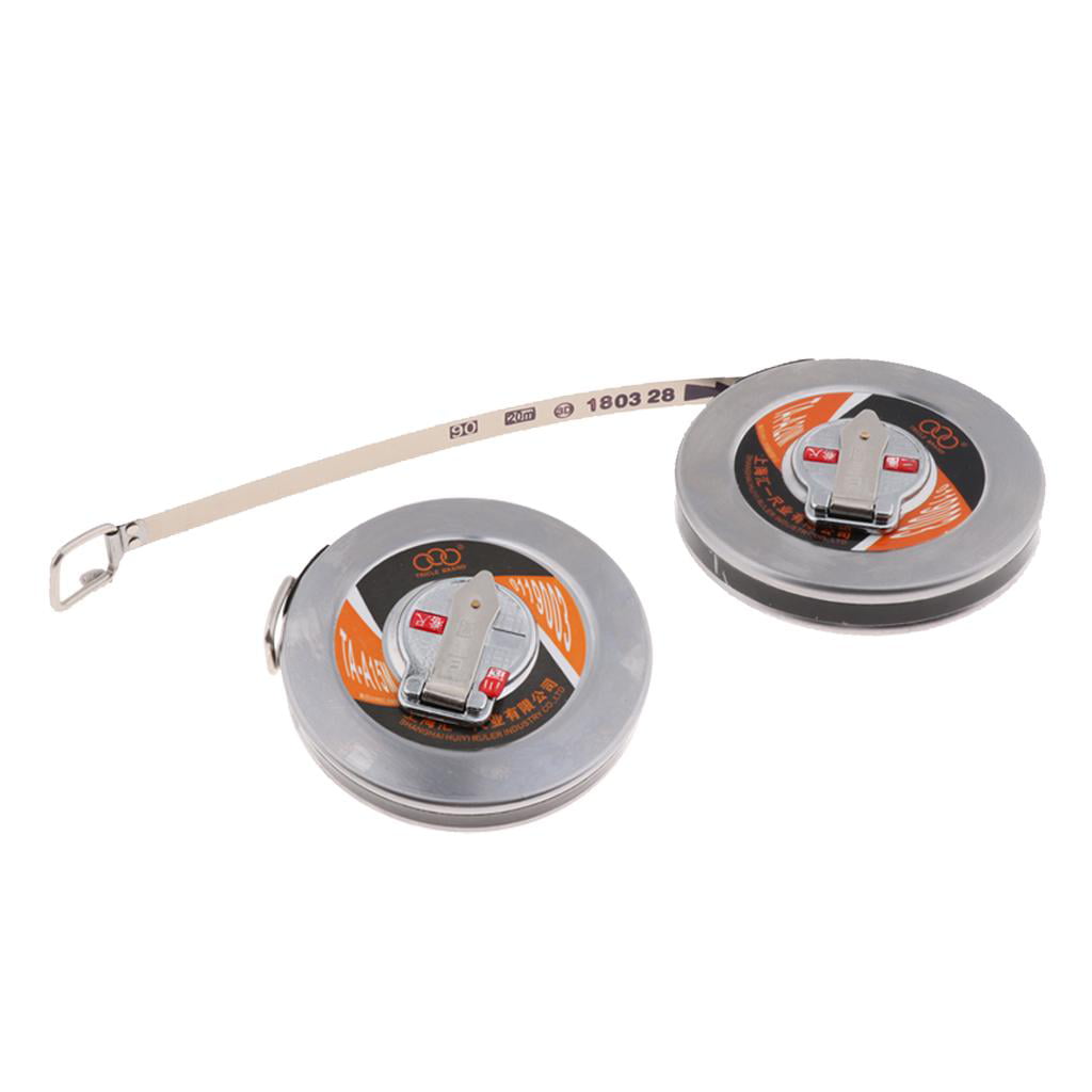 20m Measuring Tape Stainless Steel Woodworking Retractable Metric 15m 