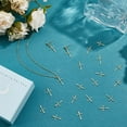 thumbnail image 5 of 100Pcs Stainless Steel Charms 0.6x0.4x0.03 Inch Easter Golden Crucifix Charm Religious Crosses Pendants Blank Pendants Prayer Charms for Jewelry Making Bracelet Necklace, 5 of 7