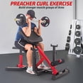 thumbnail image 4 of 2-In-1 Roman Chair & Preacher for Arms,Ab,Back,Glute & Leg Extension Adjustable Height Curl Bench for Home Gym, 4 of 8