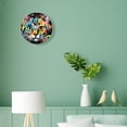 thumbnail image 4 of 14 Inch Wall Clock Battery Operated Silent Clock Decorative for Office, Kitchen, Outdoor, Living Room，A Colorful Cat Exquisite, 4 of 4