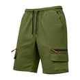 thumbnail image 6 of BVnarty Men's Summer Durable Multi-Pocket Cargo Shorts Solid Color Lightweight Outdoor Casual Shorts For Daily Sports And Activities Green XL, 6 of 6