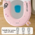 thumbnail image 6 of Eva Toilet Seat Cover, Cat Patterns Travel Portable Toilet Mats, Washable Reusable Toilet Seat Cushions Pasted Toilet Pad Purple, 6 of 6