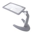 thumbnail image 1 of Lupa De 2,5 Aumentos Con Luz Y Soporte, Lectura De Gafas Grandes De Mano, Lupa Iluminada De Lectura Rectangular, Lupa Ajustable Con Temperatura De 3 Colores Giratoria De 48 LED, 1 of 7