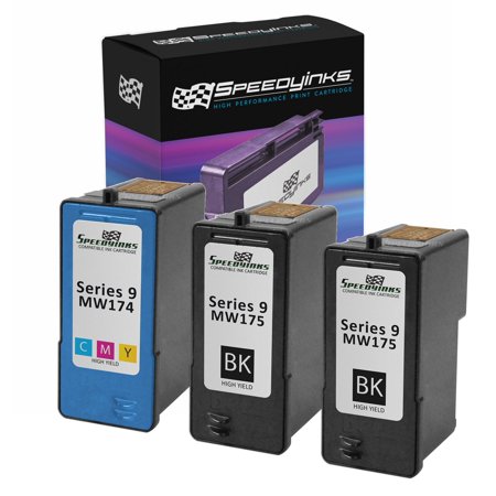 Speedy Remanufactured Toner Cartridge Replacement for Dell MW175 and MW174 Series 9 High-Yield (2 Black & 1 Color  3-Pack)
