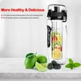 thumbnail image 5 of 32oz Fruit Infuser Water Bottle TeqHome Leakproof Sport Water Bottles with Flip Top Lid with Drinking Spout Men Women's Ideal Fitness Gift for Gym Camping Black, 5 of 12