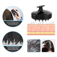 thumbnail image 2 of Cepillo de champú masajeador para el cuero cabelludo, masajeador de cabeza para cabello húmedo y seco, cepillo de silicona suave para el cuero cabelludo, 2 of 7