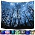 thumbnail image 3 of Tapestry Forest and Starry Printed Tapestry Polyester Fabric Wall Hanging Decor Mural Beach Towel Bedspread Picnic Blanket, 3 of 8