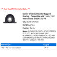 thumbnail image 2 of Center Drive Shaft Center Support Bearing - Compatible with 1980 - 1982 International S1624 5.7L V8 1981, 2 of 2