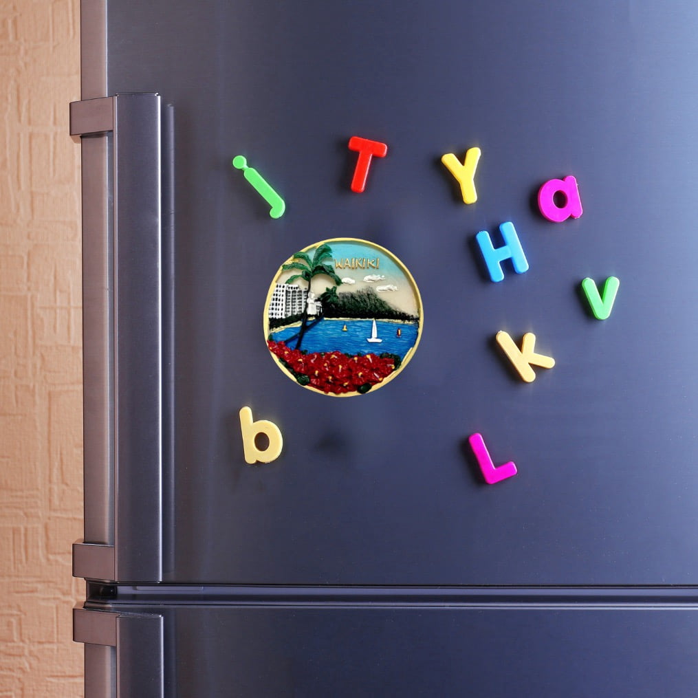 Island Heritage Polyresin Magnet, Hand-Painted Waikiki