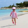 thumbnail image 4 of JAN & JUL High Ponytail Girl Base-Ball Cap, Kids Snapback Sun Hat (Tropical Bloom, 2-12 Years), 4 of 5