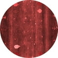 thumbnail image 1 of Ahgly Company Indoor Round Abstract Red Contemporary Area Rugs, 6' Round, 1 of 4