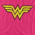 thumbnail image 2 of DC Wonder Woman Logo Dist Women's T Shirt, Hot Pink, 2X-Large, 2 of 6