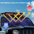 thumbnail image 5 of Psesaysky Purple Galaxy Car Windshield Sun Shade for Car Front Window Block UV Rays Foldable Sun Visor Protector Sunshade to Keep Your Vehicle Cool 52.95”x 16.14”, 5 of 7