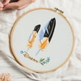 thumbnail image 5 of Blingpainting Embroidery Kit for Beginners, Cross Stitch Kits for Adults, Include Embroidery Cloth with Birds and Feathers Embroidery Hoop, Thread, Needle, 5 of 6