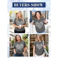 thumbnail image 4 of XCHQRTI Kindness Womens Shirt Plus Size Graphic Tees Short Sleeve Summer Casual T Shirt, 4 of 7
